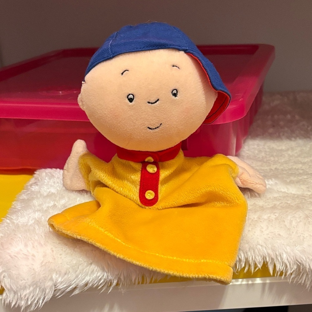 Vintage Caillou hand puppet 2001 plush preschool toy